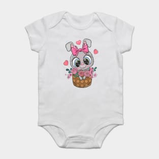 Cute Cartoon Rabbit Baby Bodysuit